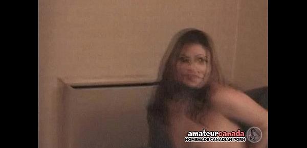  Mexican amateur striptease in hotel and masturbates